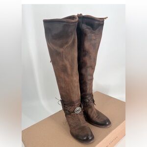 FREEBIRD by Steven Comet Brown embellished cowboy boots size 8
